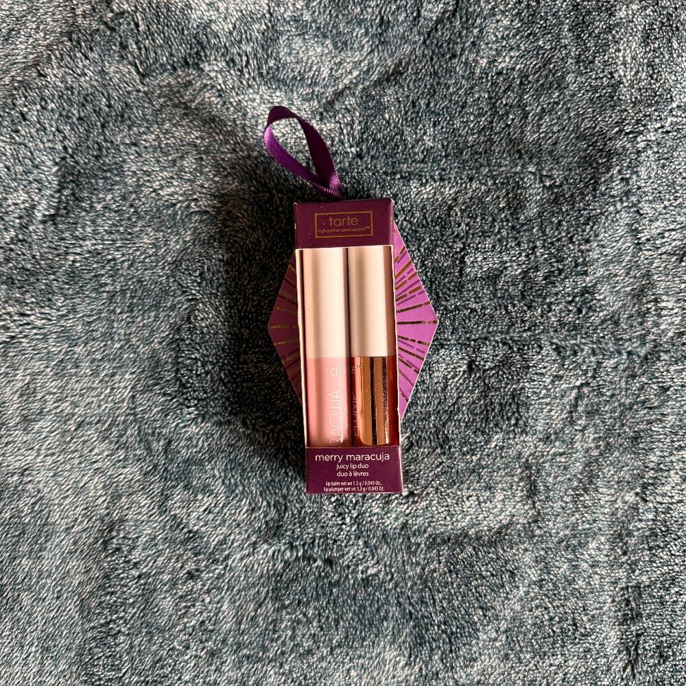 NEW tarte Merry Maracuja Juicy Lip Duo Minis Hibiscus & Honeysuckle